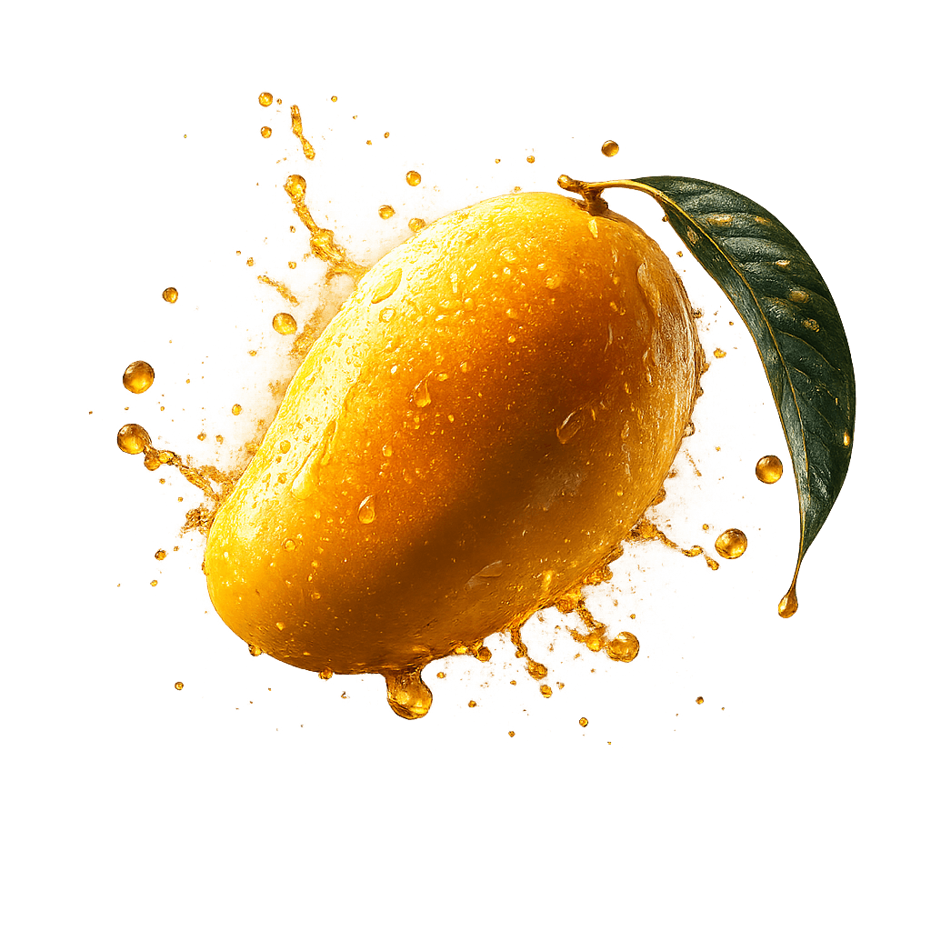 A ripe golden Alphonso mango