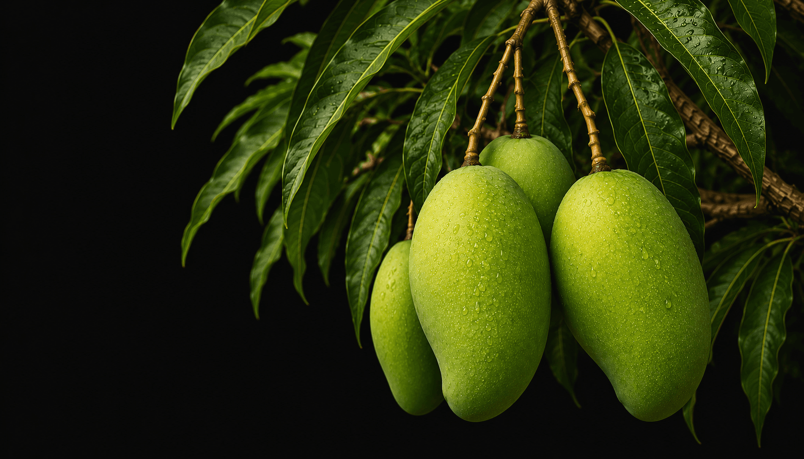 Growing stage of mango tree