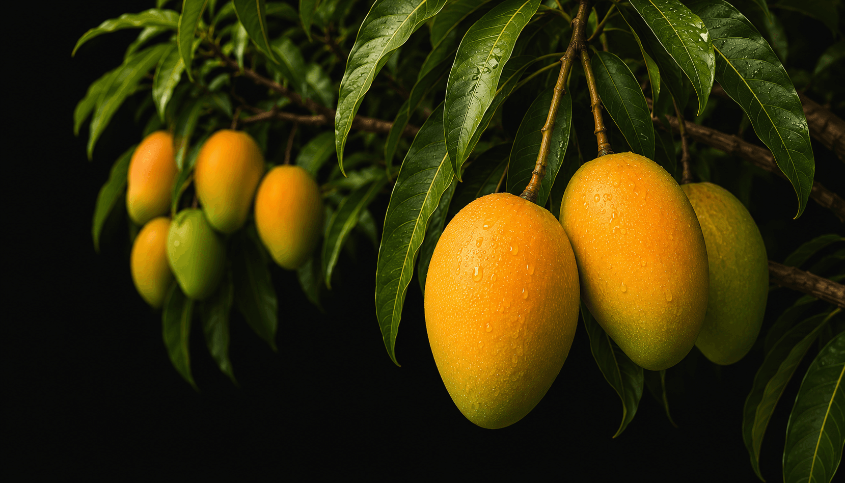Ripening stage of mango tree